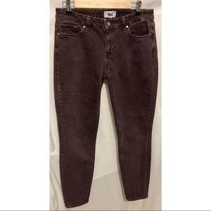 Size 30 Paige Jeans Verdugo Ankle Dark Purple Skinny